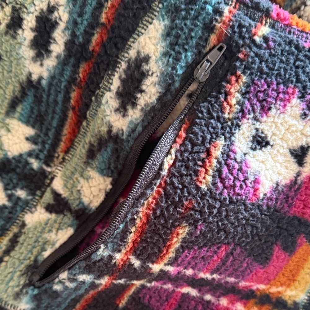 Unique Patterned Fleece Jacket M - Picture 4 of 7